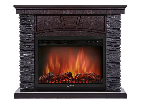 Портал Firelight Porto 25 (камень черный, шпон венге)