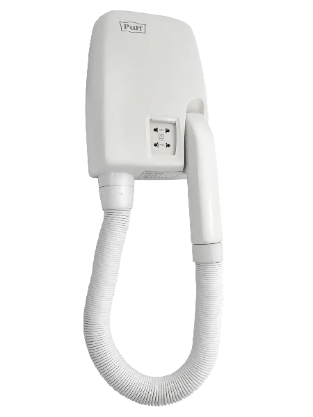 Puff-850B фен для волос, белый, с гибким шлангом