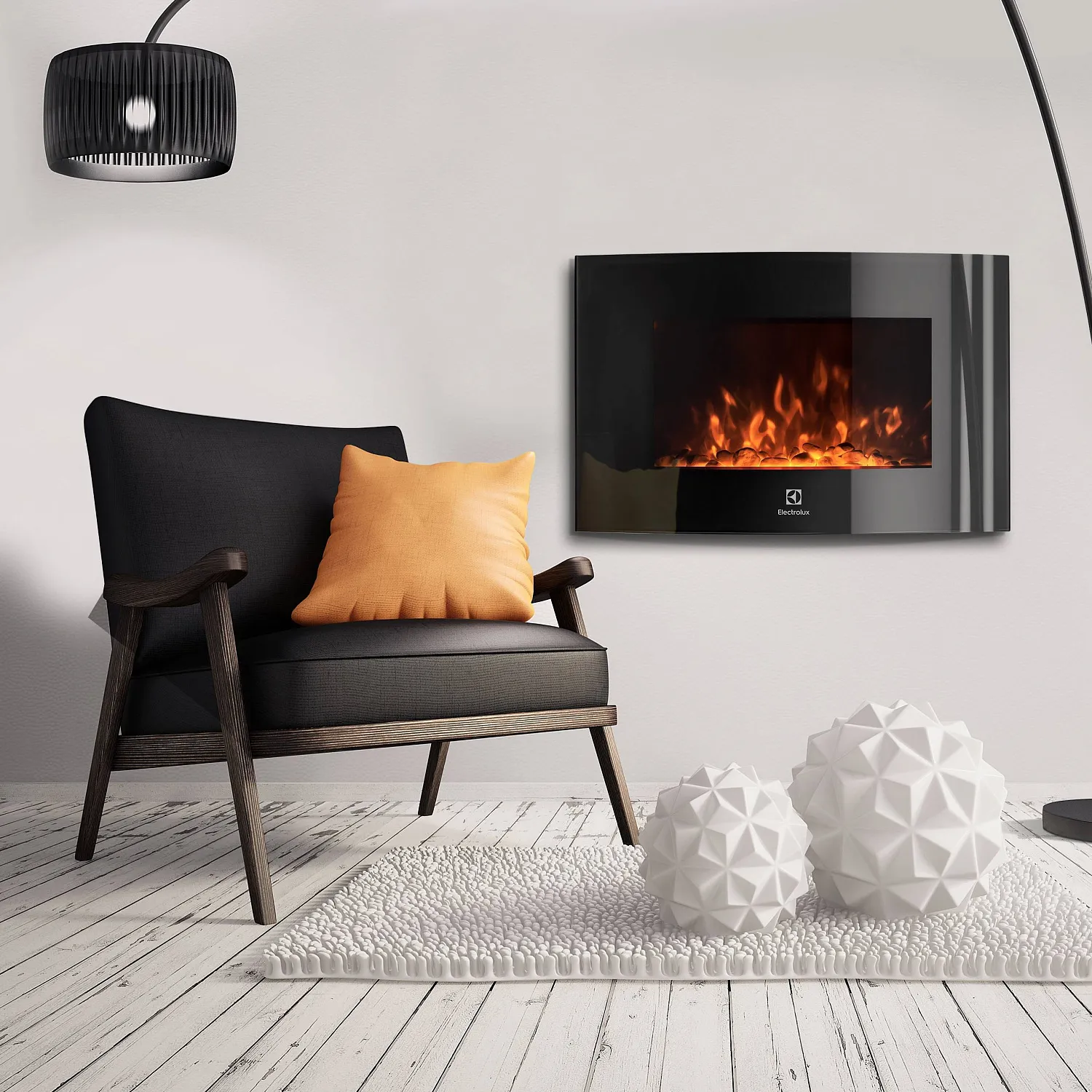 Электрокамин Electrolux EFP/W-1200URLS (черный)