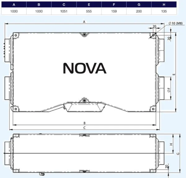 Установка приточно-вытяжная Shuft NOVA-600 ЕС