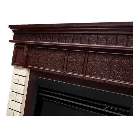 Портал Firelight Bricks 25 (камень бежевый/шпон темный дуб)