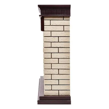 Портал Firelight Bricks 25 (камень бежевый/шпон темный дуб)