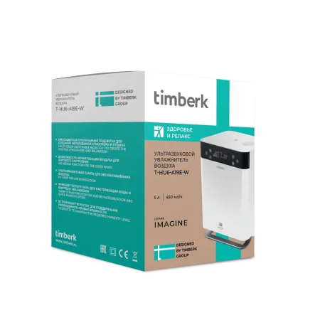 Увлажнитель воздуха Timberk T-HU6-A19E-W.  Увлажнители увлажнитель воздуха timberk t-hu6-a19e-w