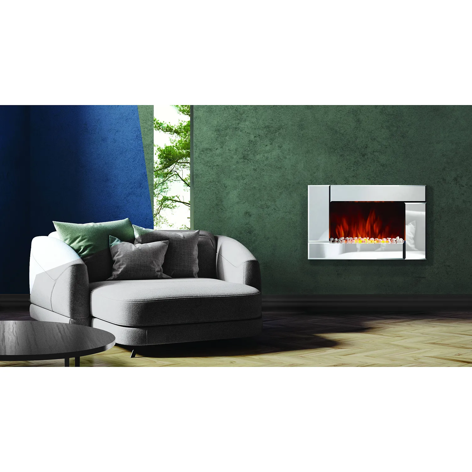 Электрокамин Electrolux EFP/W-2000S (зеркальный)