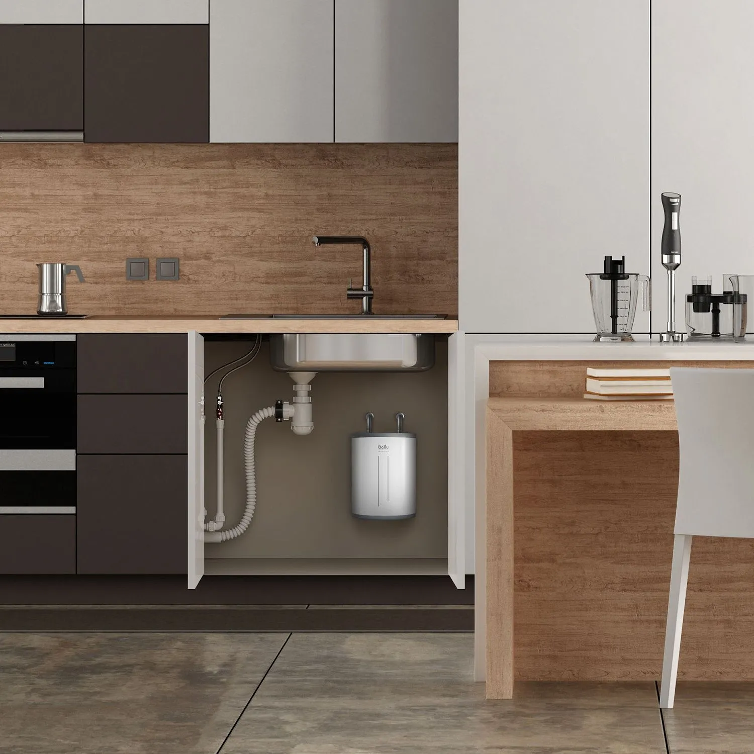 Накопительный водонагреватель под мойку Ballu BWH/S 15 Omnium Uni U