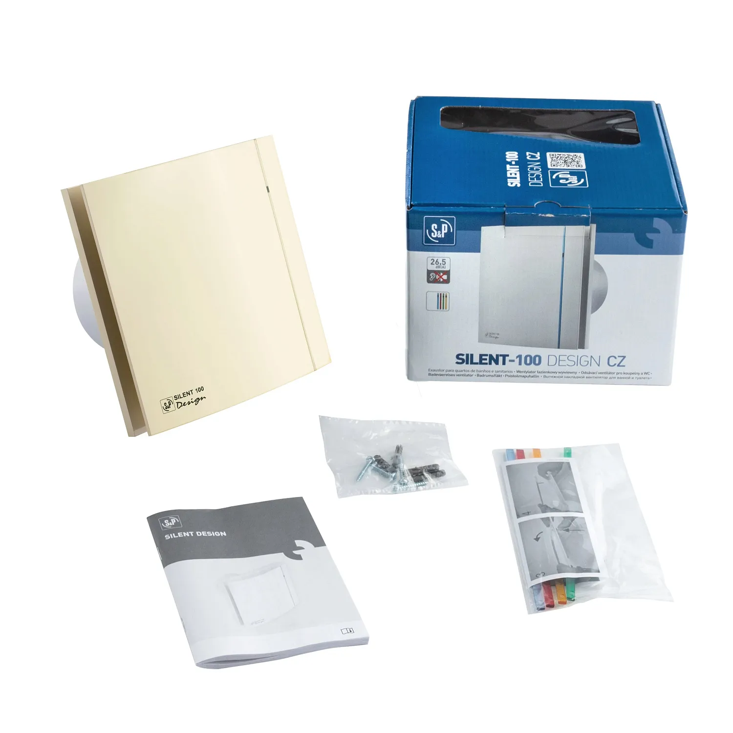 Вытяжной вентилятор Soler&Palau Silent-100 CZ MARFIL RAL1013 DESIGN-4C