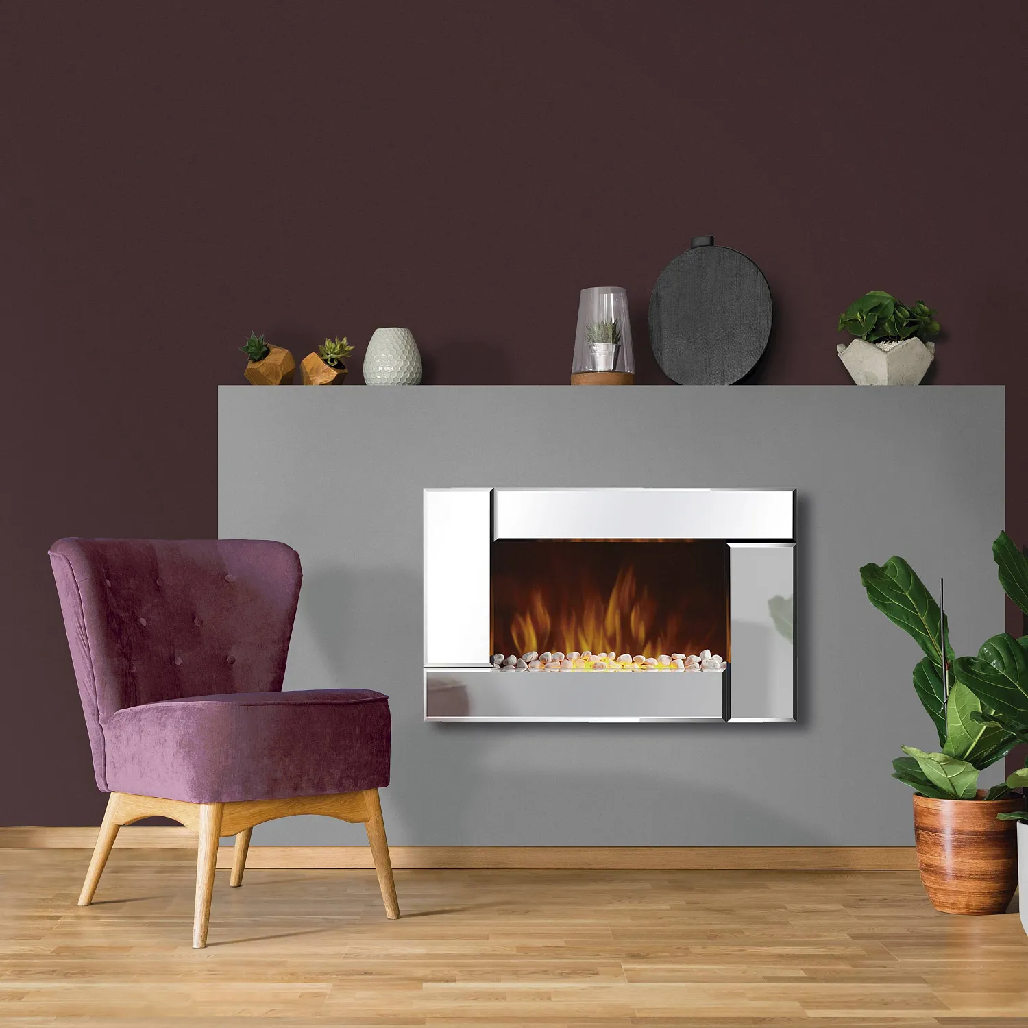 Электрокамин Electrolux EFP/W-2000S (зеркальный)