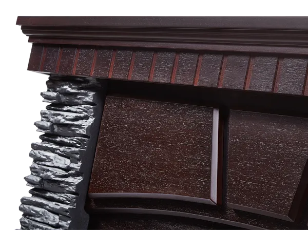 Портал Firelight Porto 25 (камень черный, шпон венге)