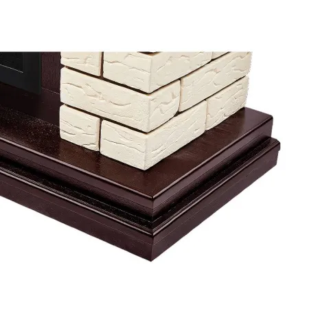 Портал Firelight Bricks 25 (камень бежевый/шпон темный дуб)