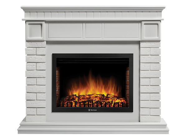 Портал Firelight Bricks 25 камень белый, белая эмаль