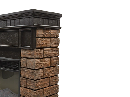 Портал Firelight Bricks Wood 25 (камень темный/шпон венге)